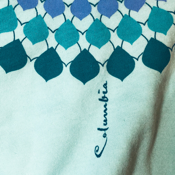 Columbia T Shirt Peacock Feather Design Size S - Picture 5 of 5